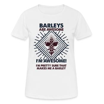 Barleys Sind Großartig - Mama Dad - Frauen T-Shirt atmungsaktiv - Weiß - Vorne - AI Model Female 172 dark (172cm)