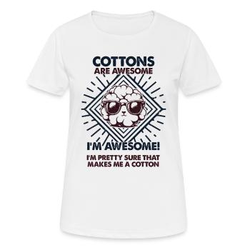 Cottons Are Great - Mom Dad - Women's Breathable T-Shirt - white - Front - AI Model Female 172 dark (172cm)