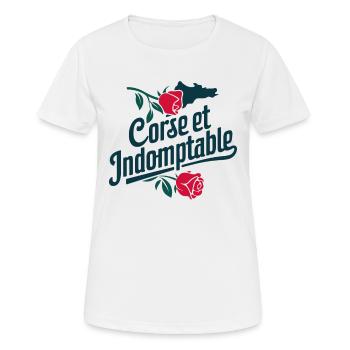 Corse et Indomptable Beauté Nature Liberté - T-shirt respirant Femme - blanc - Devant - AI Model Female 172 dark (172cm)