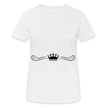 krone icon - Frauen T-Shirt atmungsaktiv - Weiß - Vorne - AI Model Female 172 dark (172cm)