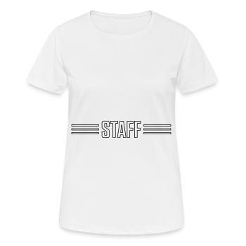 staff - T-shirt respirant Femme - blanc - Devant - AI Model Female 172 dark (172cm)