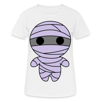 Mumie - Frauen T-Shirt atmungsaktiv - Weiß - Vorne - AI Model Female 172 dark (172cm)