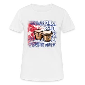 Bongos Salsa Music T-Shirt - Women's Breathable T-Shirt - white - Front - AI Model Female 172 dark (172cm)