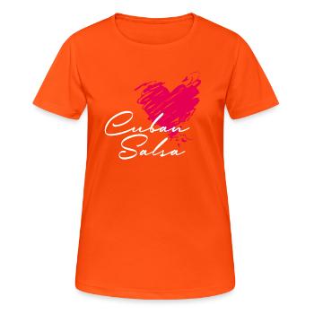 Cuban salsa Salsa Dance - Women's Breathable T-Shirt - neon orange - Front - AI Model Female 172 dark (172cm)