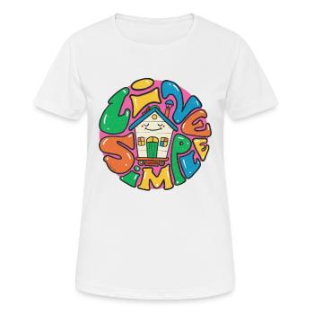 live simple tiny house - Women's Breathable T-Shirt - white - Front - AI Model Female 172 dark (172cm)
