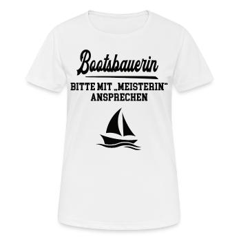 Bootsbauerin Meister Prüfung Bestanden Bootsbau - Frauen T-Shirt atmungsaktiv - Weiß - Vorne - AI Model Female 172 dark (172cm)