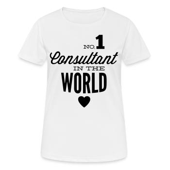 Best consultant of the world - Women's Breathable T-Shirt - white - Front - AI Model Female 172 dark (172cm)
