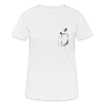 Apiary abeille sac en nid d'abeille cadeau apiculteur - T-shirt respirant Femme - blanc - Devant - AI Model Female 172 dark (172cm)