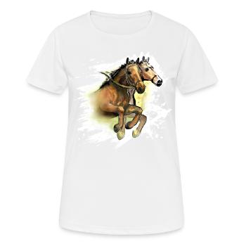 In the jump - Women's Breathable T-Shirt - white - Front - AI Model Female 172 dark (172cm)