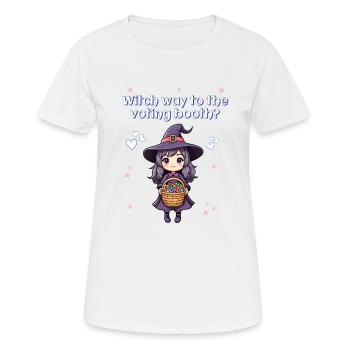 Witch way to the voting booth? - Women's Breathable T-Shirt - white - Front - AI Model Female 172 dark (172cm)