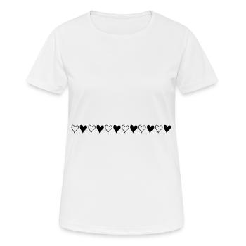 hearts symbol line - Women's Breathable T-Shirt - white - Front - AI Model Female 172 dark (172cm)
