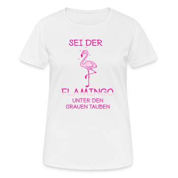 Flamingo Wasservogel Tierschutz - Frauen T-Shirt atmungsaktiv - Weiß - Vorne - AI Model Female 172 dark (172cm)