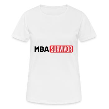 Survivant du MBA - T-shirt respirant Femme - blanc - Devant - AI Model Female 172 dark (172cm)