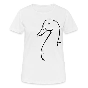 Süßes Enten Entenmotiv Ente Erpel Geschenk - Frauen T-Shirt atmungsaktiv - Weiß - Vorne - AI Model Female 172 dark (172cm)