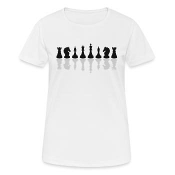 Échecs d’échecs jeu d’échecs - T-shirt respirant Femme - blanc - Devant - AI Model Female 172 dark (172cm)