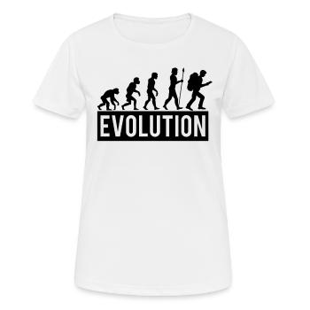 Geocacher Evolution GPS Geocaching Gift - Women's Breathable T-Shirt - white - Front - AI Model Female 172 dark (172cm)