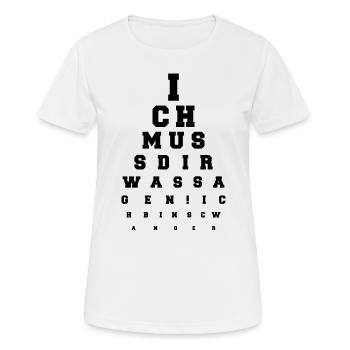 Ich bin Schwanger Sehtest Werdende Mutter - Frauen T-Shirt atmungsaktiv - Weiß - Vorne - AI Model Female 172 dark (172cm)