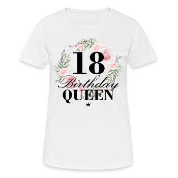 18ème anniversaire Anniversaire Reine 18 ans - T-shirt respirant Femme - blanc - Devant - AI Model Female 172 dark (172cm)
