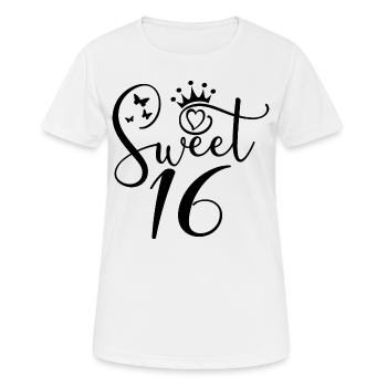 Süßes sechzehn süßes Geschenk zum 16. Geburtstag 16 Jahre alt - Frauen T-Shirt atmungsaktiv - Weiß - Vorne - AI Model Female 172 dark (172cm)