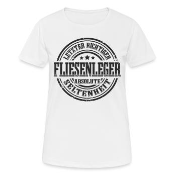 Letzter Fliesenleger Absolute Seltenheit - Frauen T-Shirt atmungsaktiv - Weiß - Vorne - AI Model Female 172 dark (172cm)