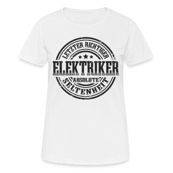 Elektriker Absolute Seltenheit - Frauen T-Shirt atmungsaktiv - Weiß - Vorne - AI Model Female 172 dark (172cm)