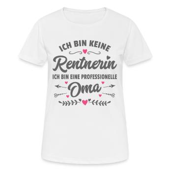Lustiger Spruch Oma Ruhestand Rentnerin Geschenk - Frauen T-Shirt atmungsaktiv - Weiß - Vorne - AI Model Female 172 dark (172cm)