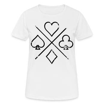 Poker Symbol - Women's Breathable T-Shirt - white - Front - AI Model Female 172 dark (172cm)