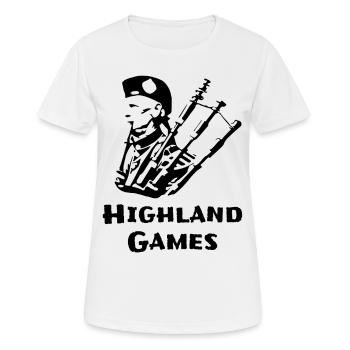 Highland Games - Frauen T-Shirt atmungsaktiv - Weiß - Vorne - AI Model Female 172 dark (172cm)
