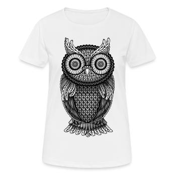 Owl Eagle Owl - Women's Breathable T-Shirt - white - Front - AI Model Female 172 dark (172cm)