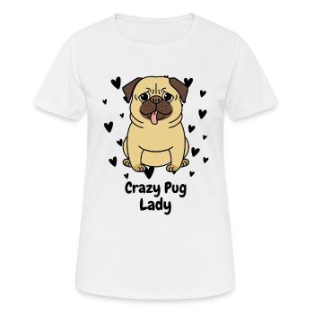 Pug Pugs Dog Puppy Dog Gifts Women Dogs - Women's Breathable T-Shirt - white - Front - AI Model Female 172 dark (172cm)