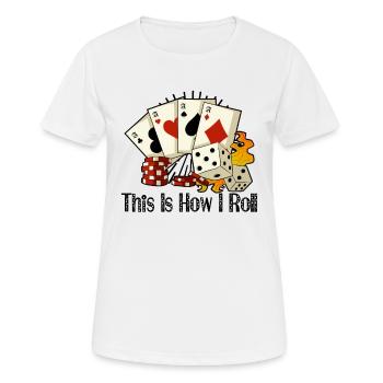 Poker Casino Poker Player Gambling Roulette Gift - Frauen T-Shirt atmungsaktiv - Weiß - Vorne - AI Model Female 172 dark (172cm)