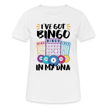 Bingo Card Game Grandma Bingo Player Bingo Cards - Frauen T-Shirt atmungsaktiv - Weiß - Vorne - AI Model Female 172 dark (172cm)