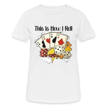 Poker Casino Poker Player Gambling Roulette Gift - Frauen T-Shirt atmungsaktiv - Weiß - Vorne - AI Model Female 172 dark (172cm)