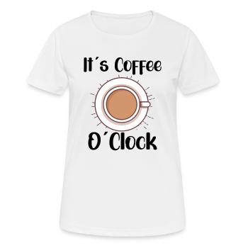 Coffee Lover Caffeine Molecule Java Latte Espresso - Women's Breathable T-Shirt - white - Front - AI Model Female 172 dark (172cm)