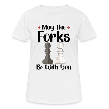 Chess Player Chess Board Chess Board Game - Women's Breathable T-Shirt - white - Front - AI Model Female 172 dark (172cm)