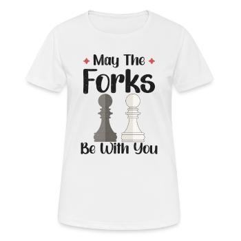 Chess Player Chess Board Chess Board Game - Women's Breathable T-Shirt - white - Front - AI Model Female 172 dark (172cm)