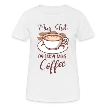 Coffee Lover Caffeine Molecule Java Latte Espresso - Women's Breathable T-Shirt - white - Front - AI Model Female 172 dark (172cm)