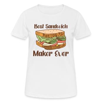 Sandwich Lover Picknick Food Lover Breakfast Gift - Frauen T-Shirt atmungsaktiv - Weiß - Vorne - AI Model Female 172 dark (172cm)