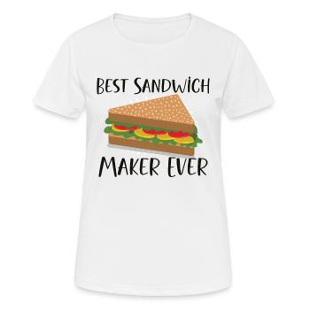 Sandwich Lover Picknick Food Lover Breakfast Gift - Frauen T-Shirt atmungsaktiv - Weiß - Vorne - AI Model Female 172 dark (172cm)
