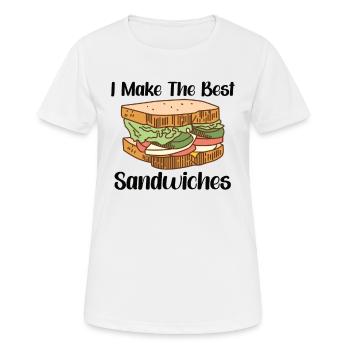 Sandwich Lover Picknick Food Lover Breakfast Gift - Frauen T-Shirt atmungsaktiv - Weiß - Vorne - AI Model Female 172 dark (172cm)
