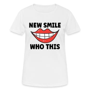 Bretelles Orthodontiste Bretelles sur la bouche - T-shirt respirant Femme - blanc - Devant - AI Model Female 172 dark (172cm)