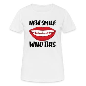 Bretelles Orthodontiste Bretelles sur la bouche - T-shirt respirant Femme - blanc - Devant - AI Model Female 172 dark (172cm)