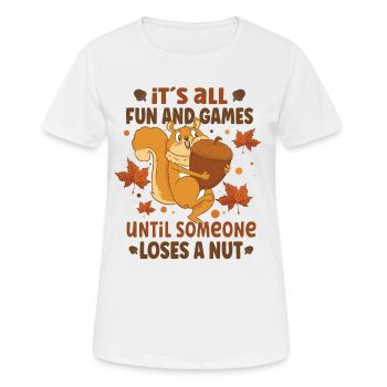 Funny Squirrel Fan Squirrel Lover Chipmunk Addict - Women's Breathable T-Shirt - white - Front - AI Model Female 172 dark (172cm)