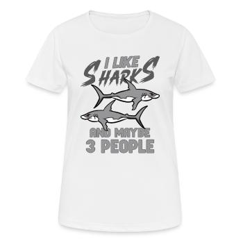 Shark Ocean Predator Sea Creature - Women's Breathable T-Shirt - white - Front - AI Model Female 172 dark (172cm)