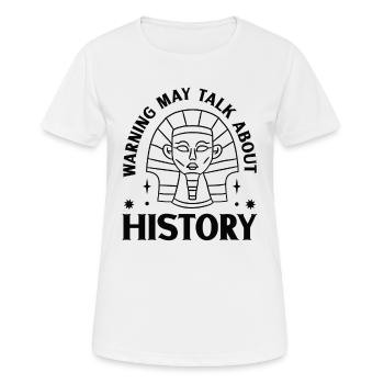 Historien de l’histoire Passionné d’histoire - T-shirt respirant Femme - blanc - Devant - AI Model Female 172 dark (172cm)