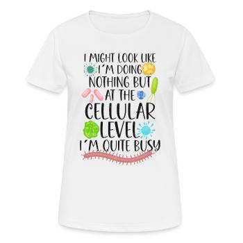 Microbiologiste Microbiologie Microbiologie Staph Biologie - T-shirt respirant Femme - blanc - Devant - AI Model Female 172 dark (172cm)