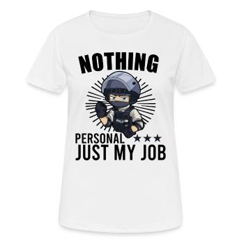 Police Cop Officer Police Office - Frauen T-Shirt atmungsaktiv - Weiß - Vorne - AI Model Female 172 dark (172cm)