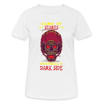 Lustiger Horror Fußballfan Horror Besessener - Frauen T-Shirt atmungsaktiv - Weiß - Vorne - AI Model Female 172 dark (172cm)