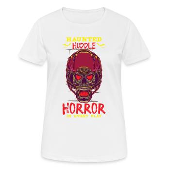 Lustiger Horror Fußballfan Horror Besessener - Frauen T-Shirt atmungsaktiv - Weiß - Vorne - AI Model Female 172 dark (172cm)