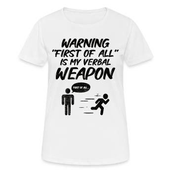 Débat de discours de débat orateur idée de cadeau - T-shirt respirant Femme - blanc - Devant - AI Model Female 172 dark (172cm)